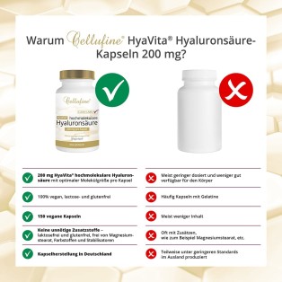 Cellufine® HyaVita® Hyaluronsäure-Kapseln 200 mg - 150 vegane Kapseln