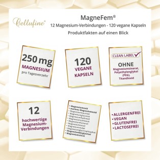 Cellufine® MagneFem® 12 Magnesium-Verbindungen - 120 vegane Kapseln