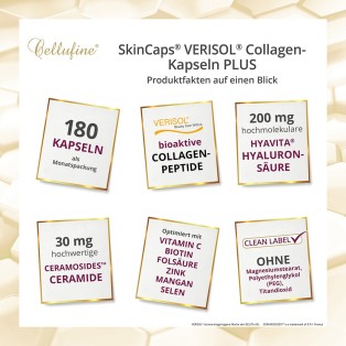 Cellufine® SkinCaps® Collagen-Kapseln PLUS  - 180 Kapseln