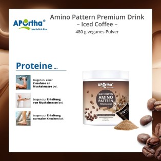 Amino Pattern Premium Drink - Iced Coffee - 480 g veganes Pulver
