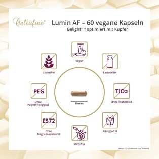 Cellufine® Lumin AF mit Belight3™ und Kupfer - 60 vegane Kapseln